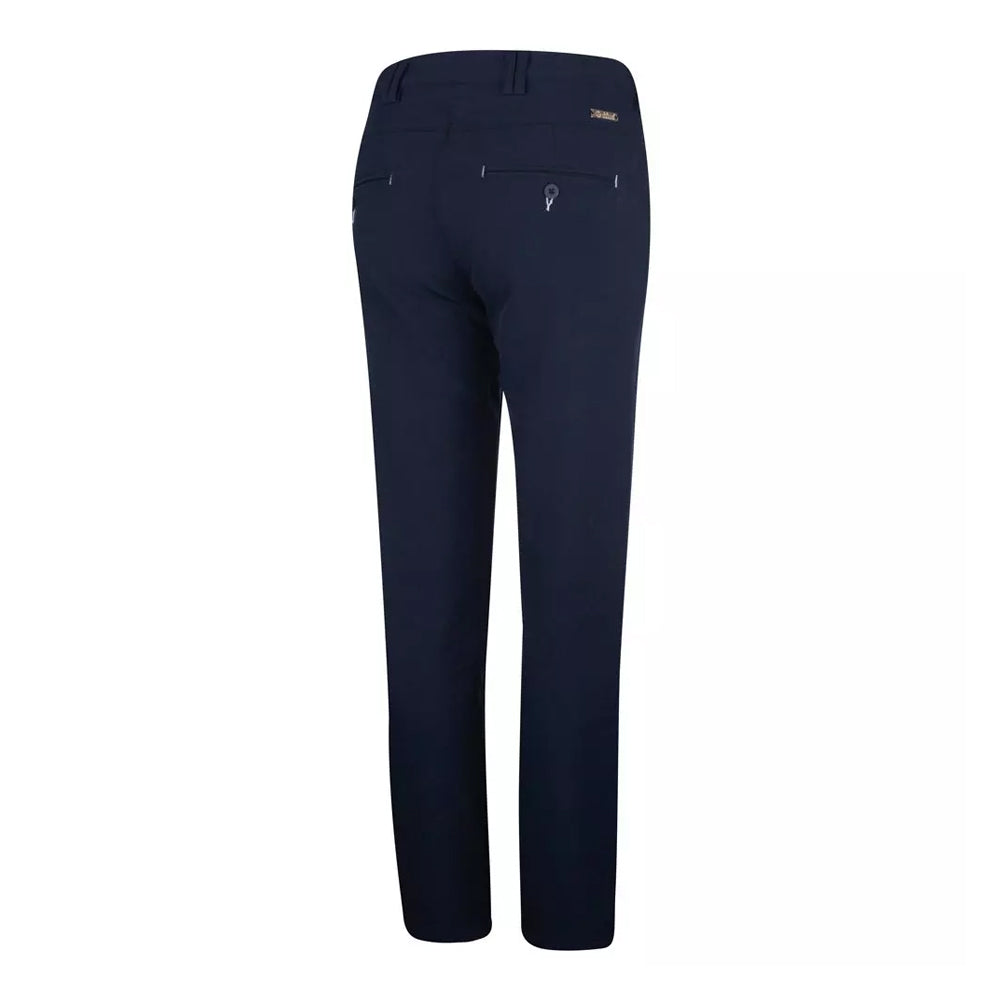 Navy - Back - Island Green Womens-Ladies Bonded All Weather Golf Trousers