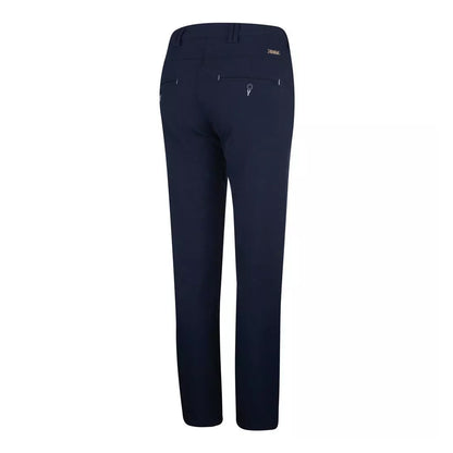 Navy - Back - Island Green Womens-Ladies Bonded All Weather Golf Trousers