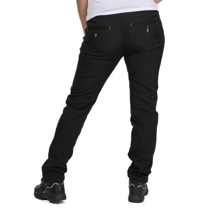 Black - Lifestyle - Island Green Womens-Ladies Bonded All Weather Golf Trousers