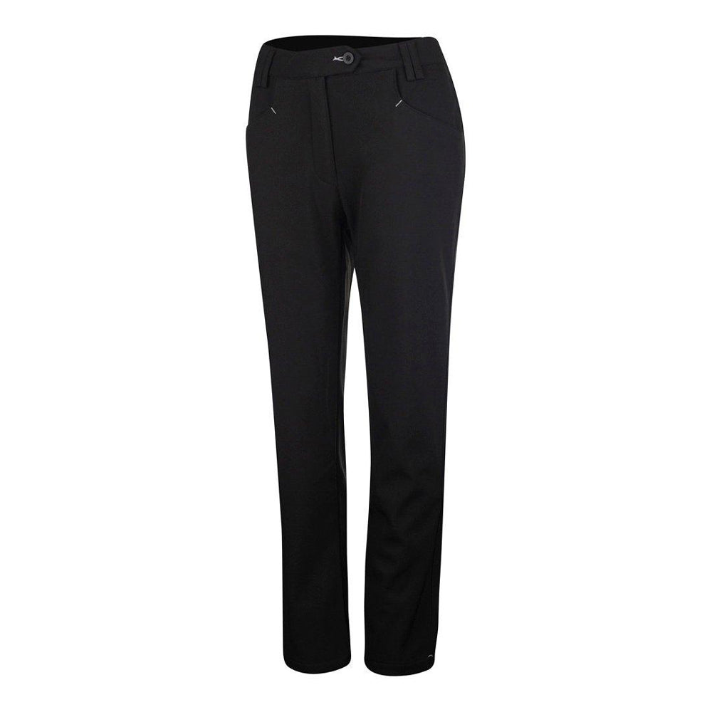 Black - Front - Island Green Womens-Ladies Bonded All Weather Golf Trousers