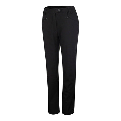 Black - Front - Island Green Womens-Ladies Bonded All Weather Golf Trousers