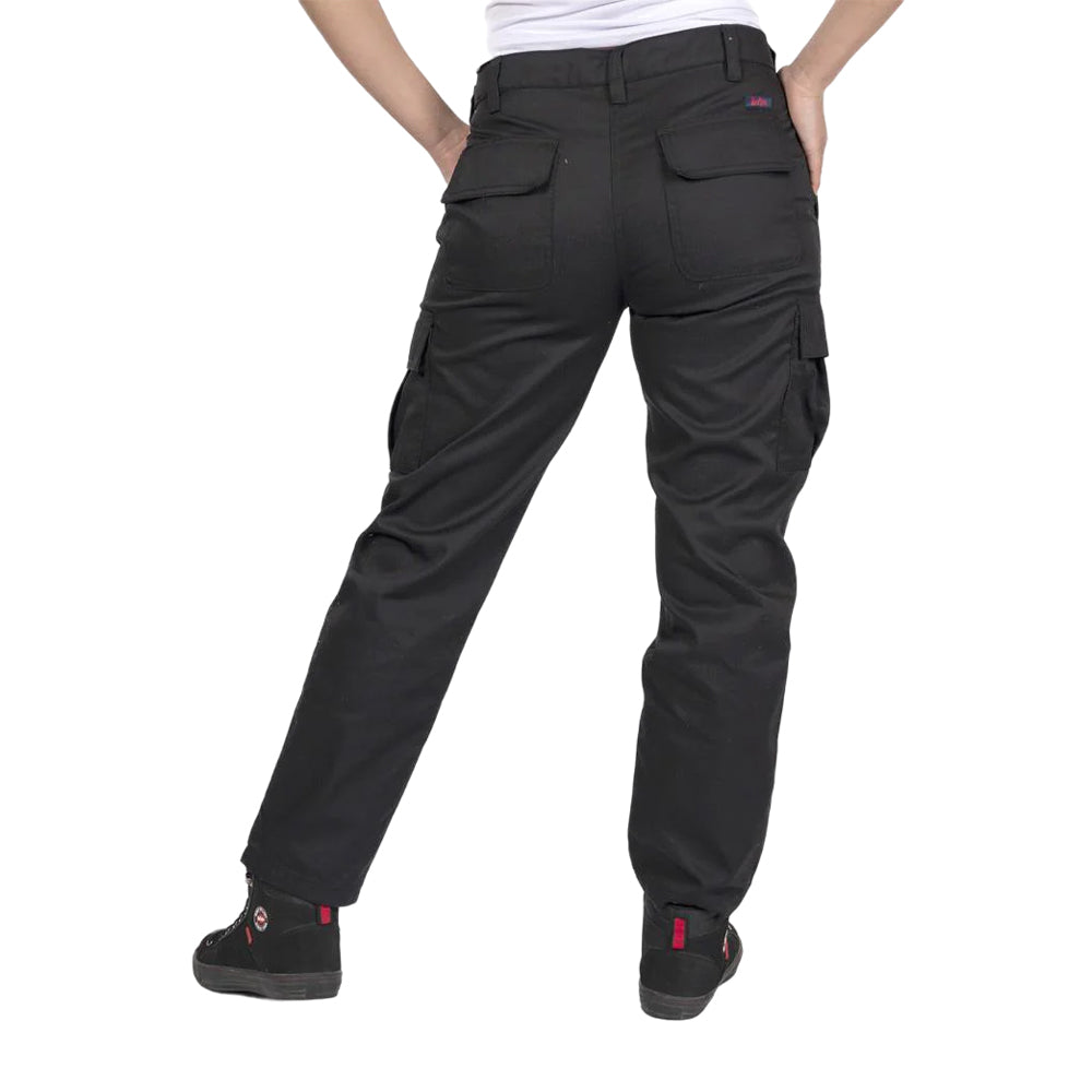 Black - Back - Lee Cooper Womens-Ladies Classic Cargo Trousers