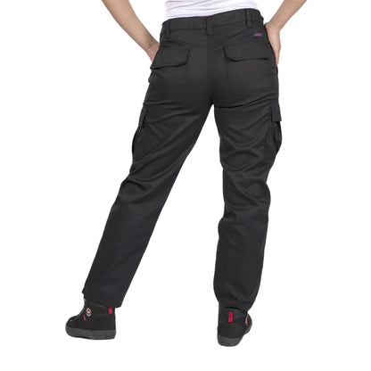 Black - Back - Lee Cooper Womens-Ladies Classic Cargo Trousers