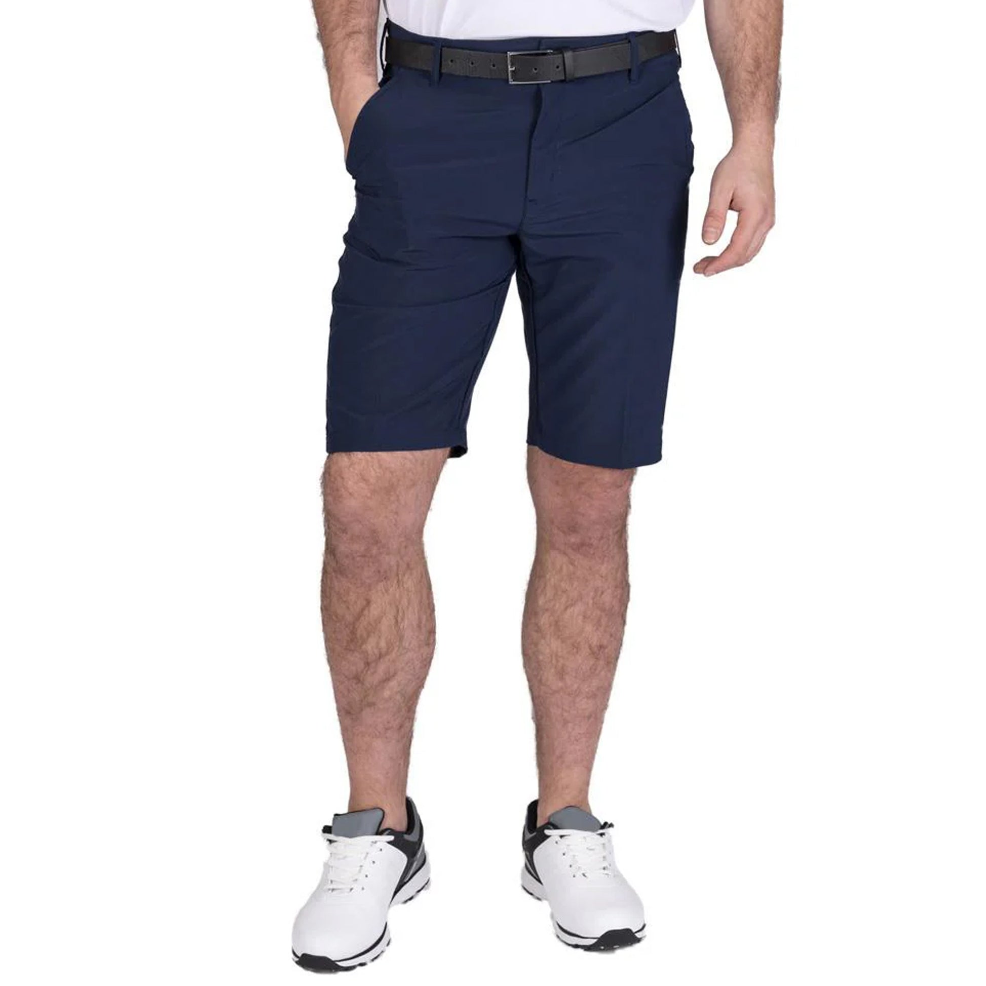 Dark Navy - Side - Island Green Mens Stretch Gripped Golf Shorts