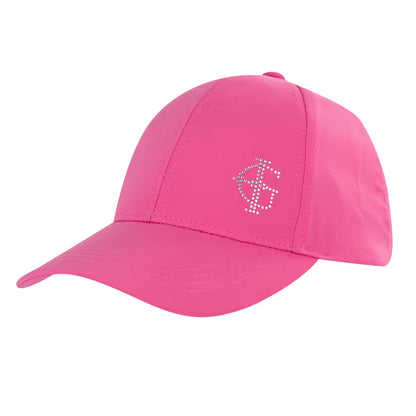 Pink - Front - Island Green Womens-Ladies Diamante Logo Baseball Cap
