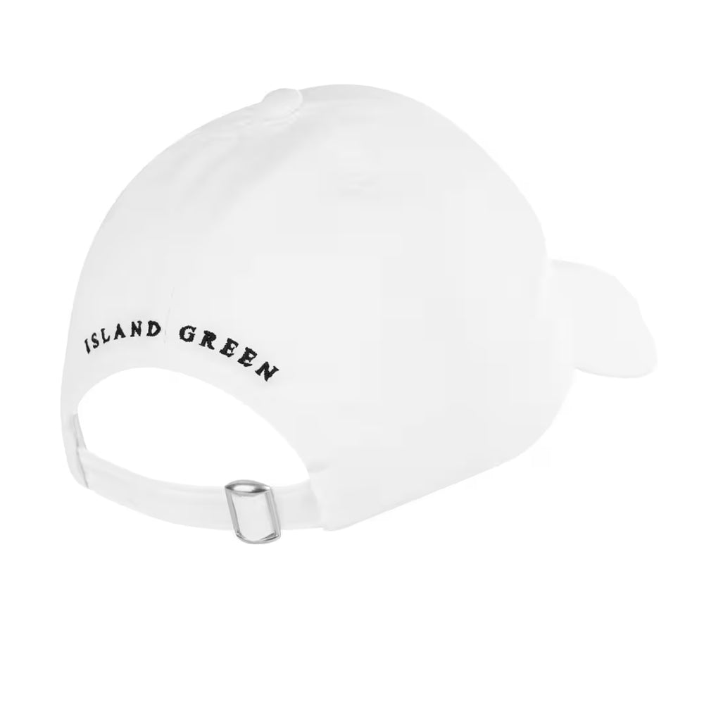 White - Back - Island Green Womens-Ladies Diamante Logo Baseball Cap
