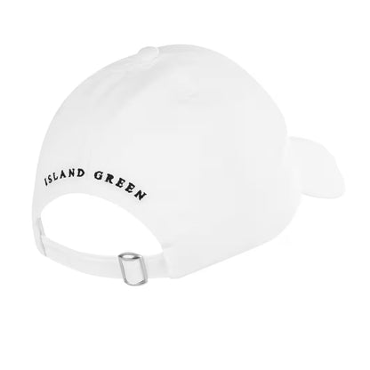 White - Back - Island Green Womens-Ladies Diamante Logo Baseball Cap