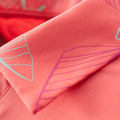 Coral Pink - Side - Island Green Womens-Ladies Leaf Print Sleeveless Polo Shirt