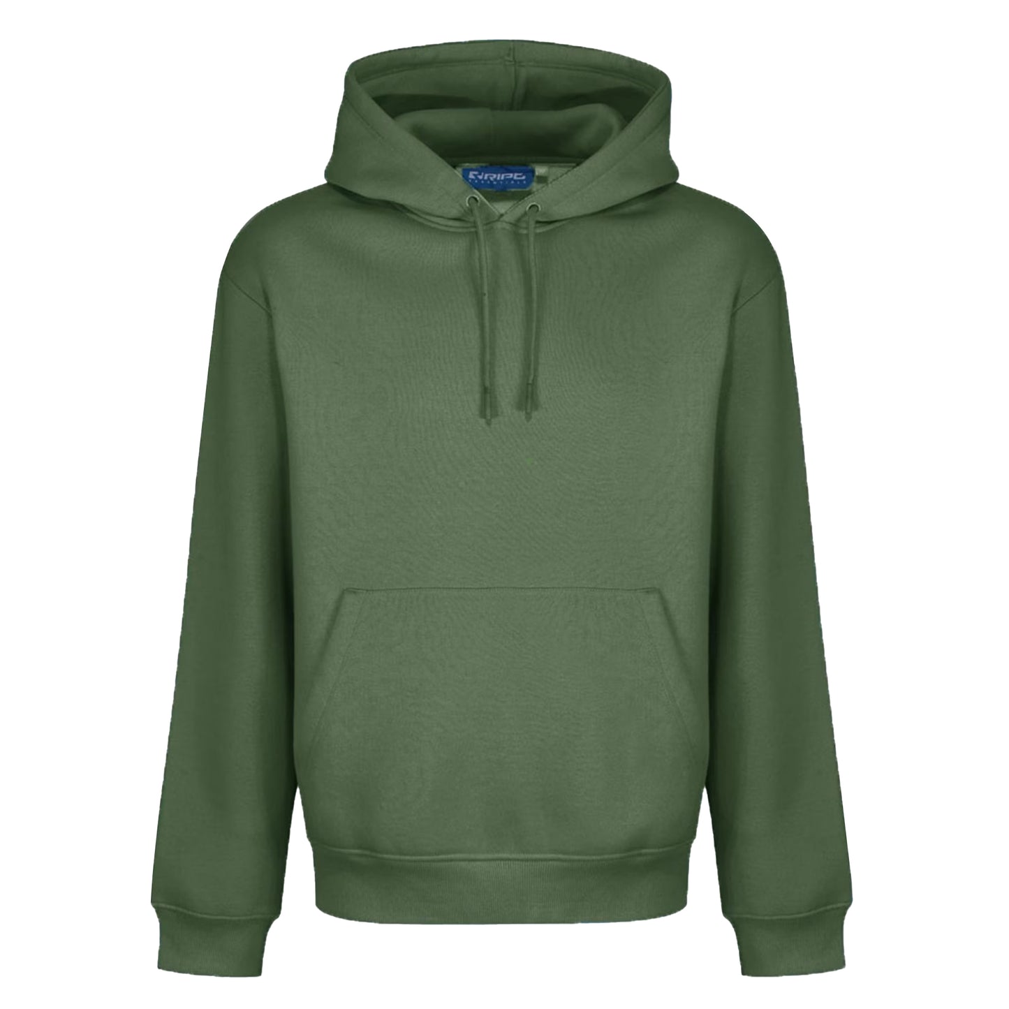 Army Green - Front - RIPT Essentials Mens Pull Over Hoodie
