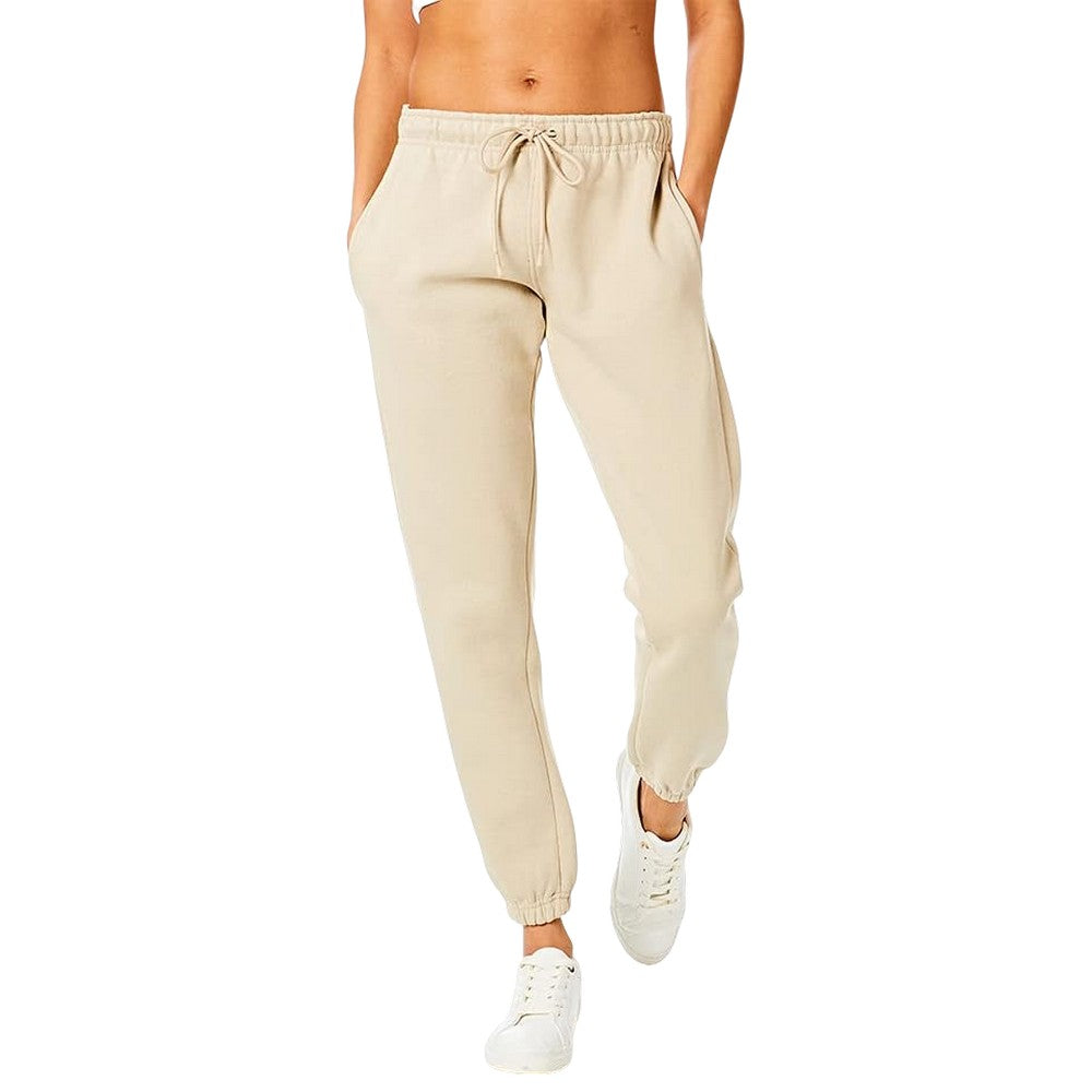 Sand Beige - Front - Light And Shade Womens-Ladies Soft Touch Jogging Bottoms