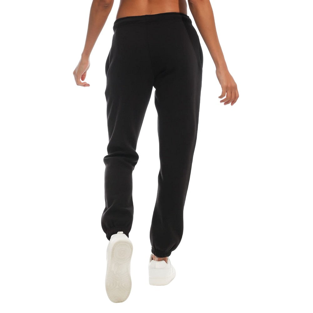 Black - Back - Light And Shade Womens-Ladies Soft Touch Jogging Bottoms