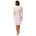 Pink-White - Back - Light And Shade Womens-Ladies Stars Hooded Robe