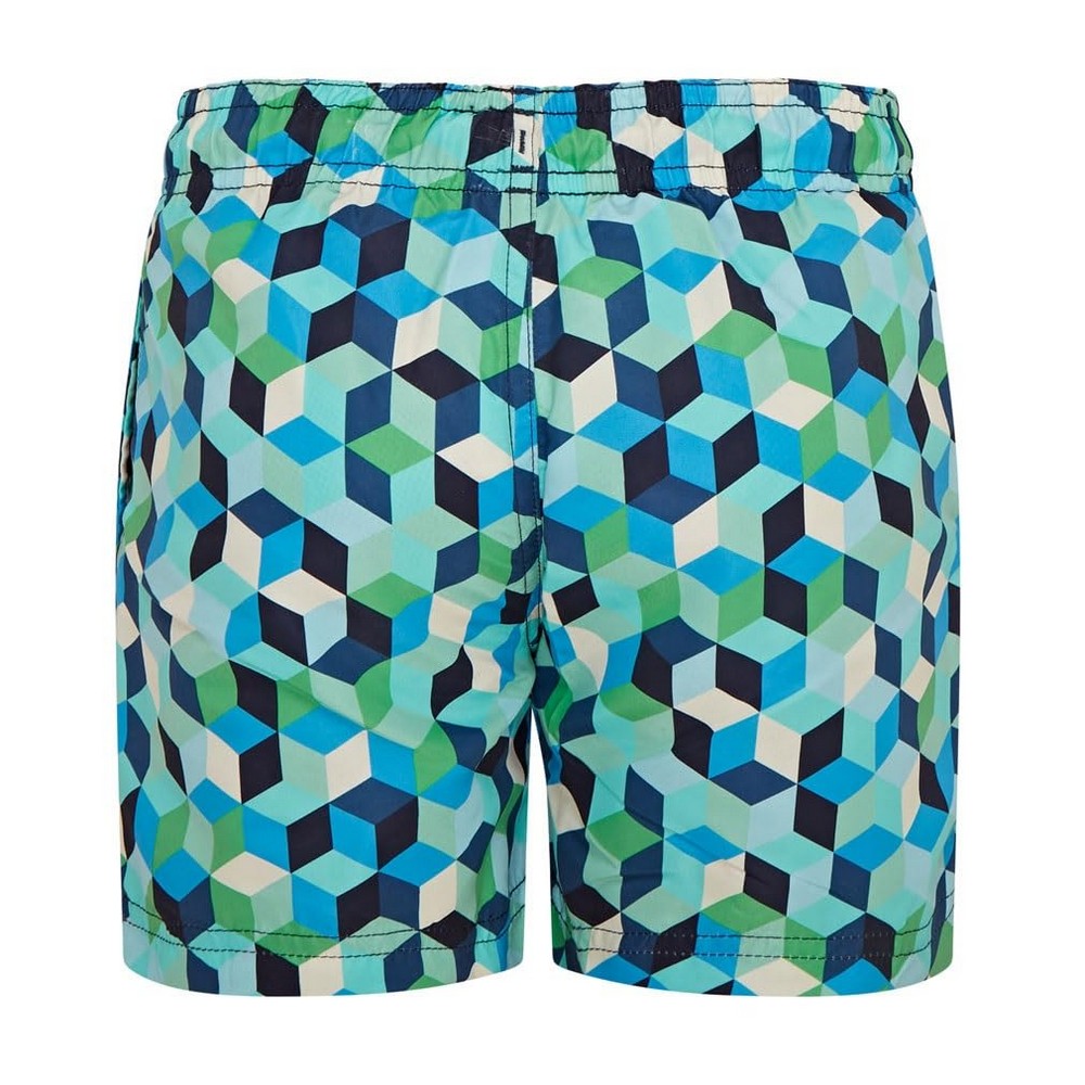 Blue - Back - RIPT Essentials Boys Quick Dry Swim Shorts