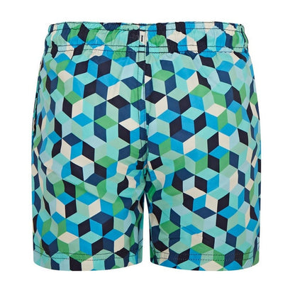 Blue - Back - RIPT Essentials Boys Quick Dry Swim Shorts