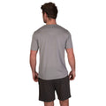 Light Grey Marl-Charcoal - Side - Light And Shade Mens Crew Neck Short Pyjama Set
