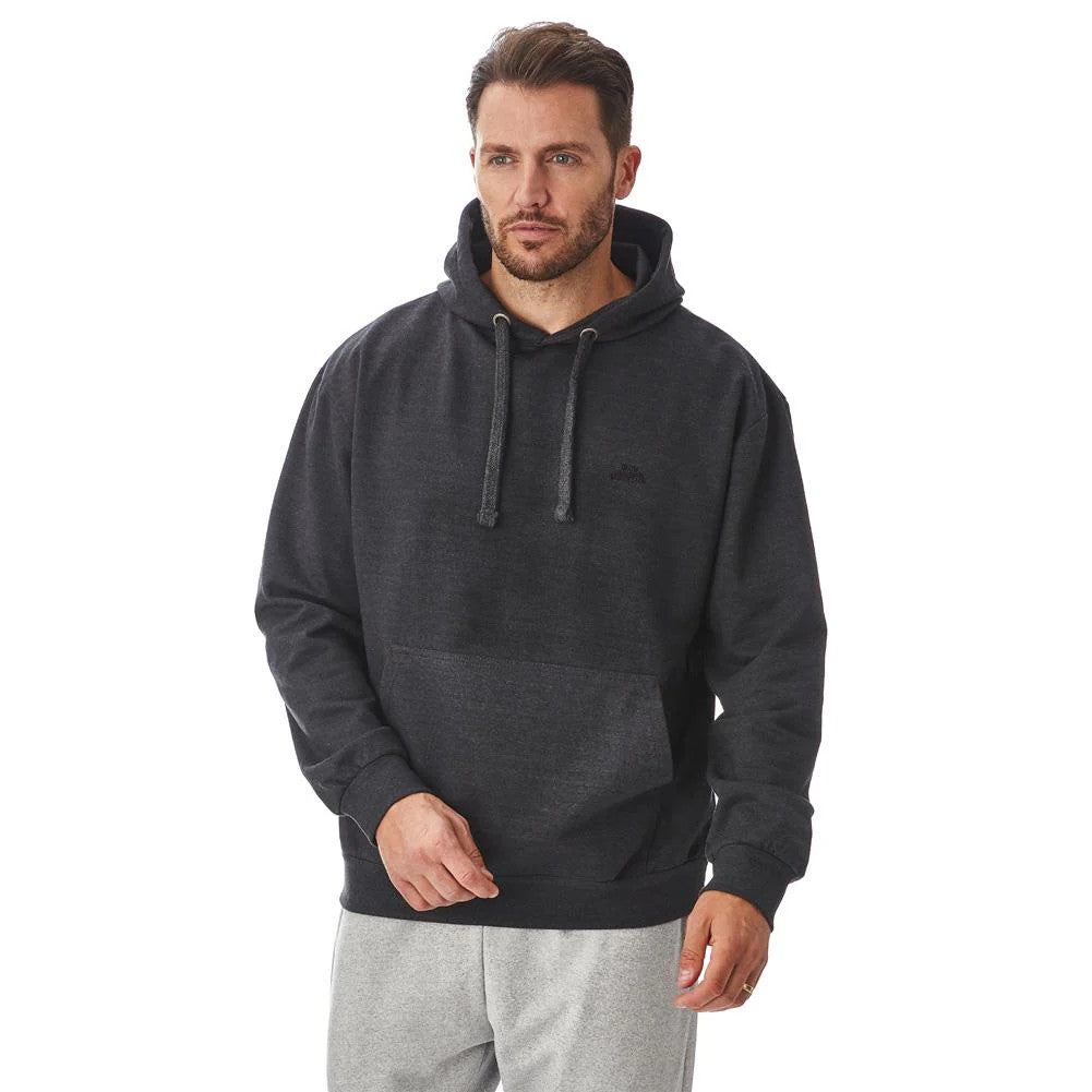 Charcoal Grey - Side - Iron Mountain Mens Hooded Fleece Jacket