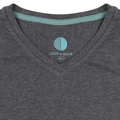 Charcoal Grey - Lifestyle - Light And Shade Mens Classic V Neck Pyjama Set