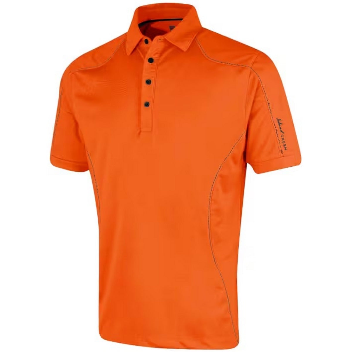 Burnt Orange - Front - Island Green Mens Topstitched Golf Polo Shirt