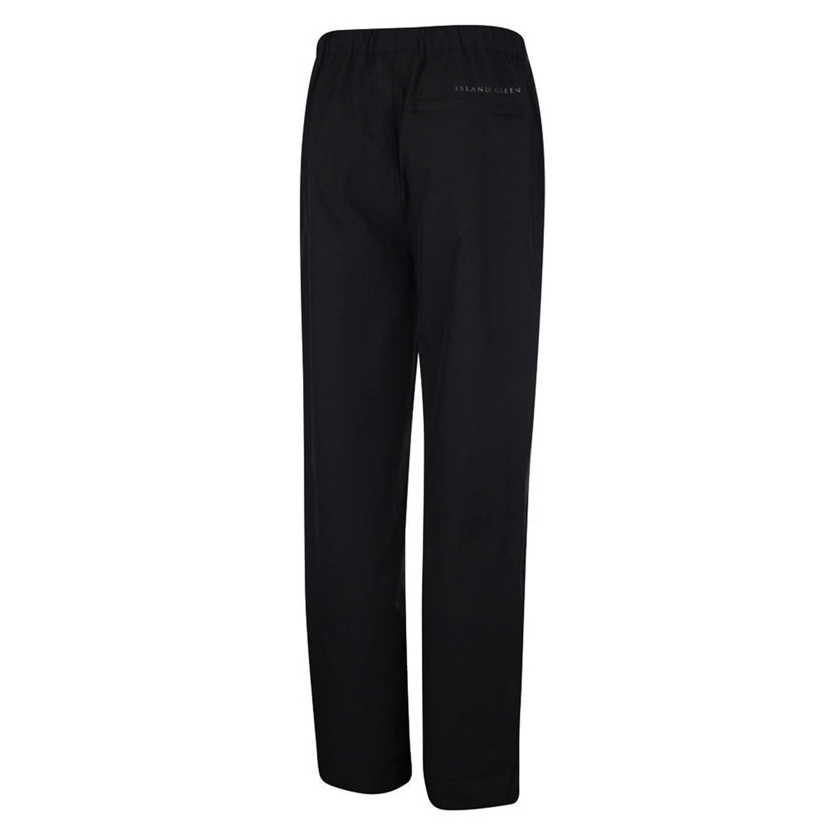 Black - Back - Island Green Mens Golf Inner Drop Hem Waterproof Trousers