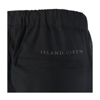 Black - Side - Island Green Mens Golf Inner Drop Hem Waterproof Trousers