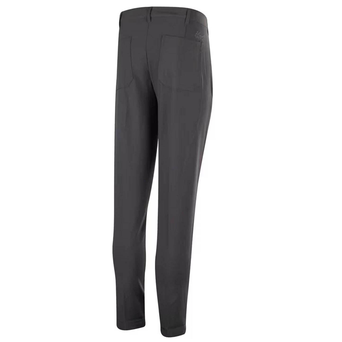 Charcoal - Back - Island Green Mens Tour Stretch Tapered Leg Golf Trousers