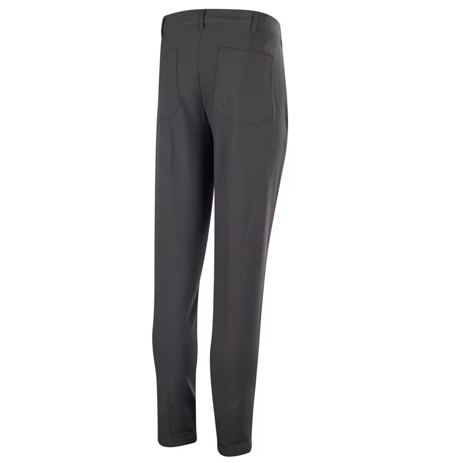 Charcoal - Back - Island Green Mens Tour Stretch Tapered Leg Golf Trousers