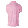 Pink-White - Back - Island Green Womens-Ladies Spotted Golf Polo Shirt