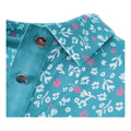 Aqua-White - Side - Island Green Womens-Ladies Floral Sleeveless Golf Polo Shirt