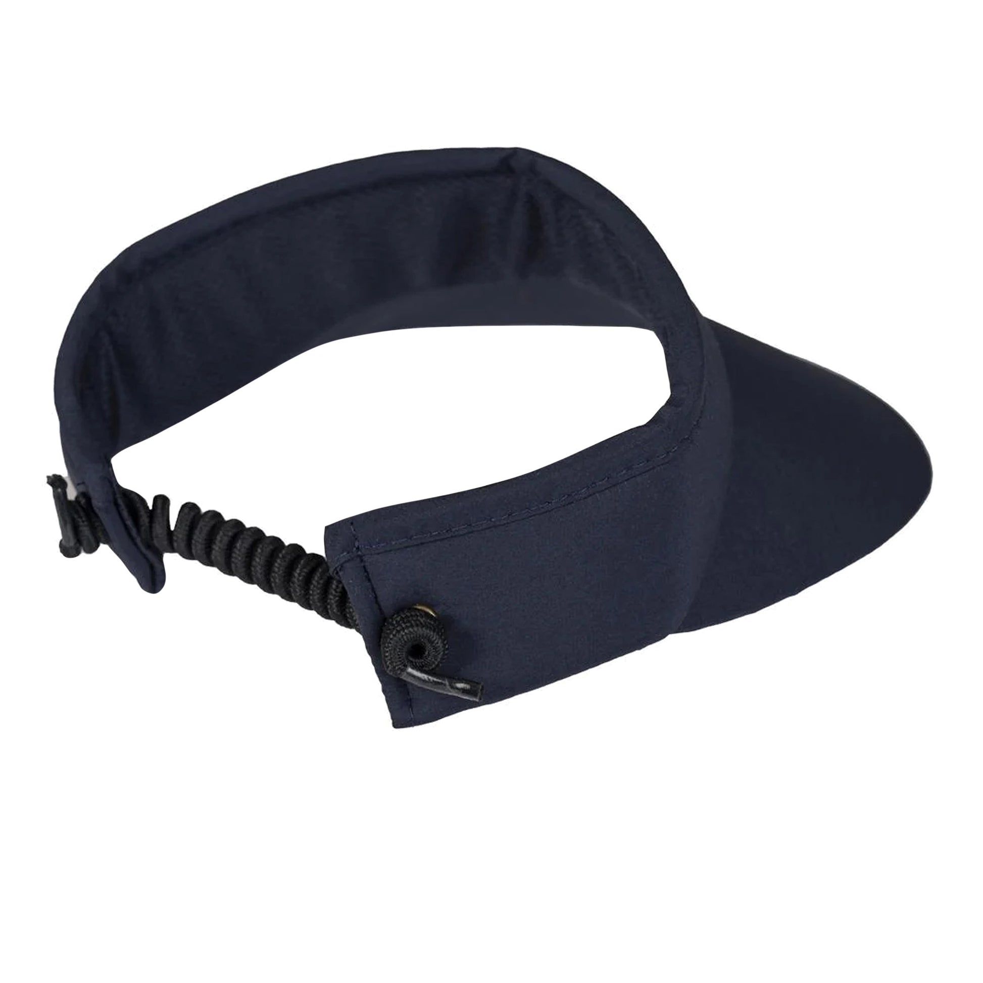 Navy - Back - Island Green Womens-Ladies Diamante Logo Golf Sun Visor