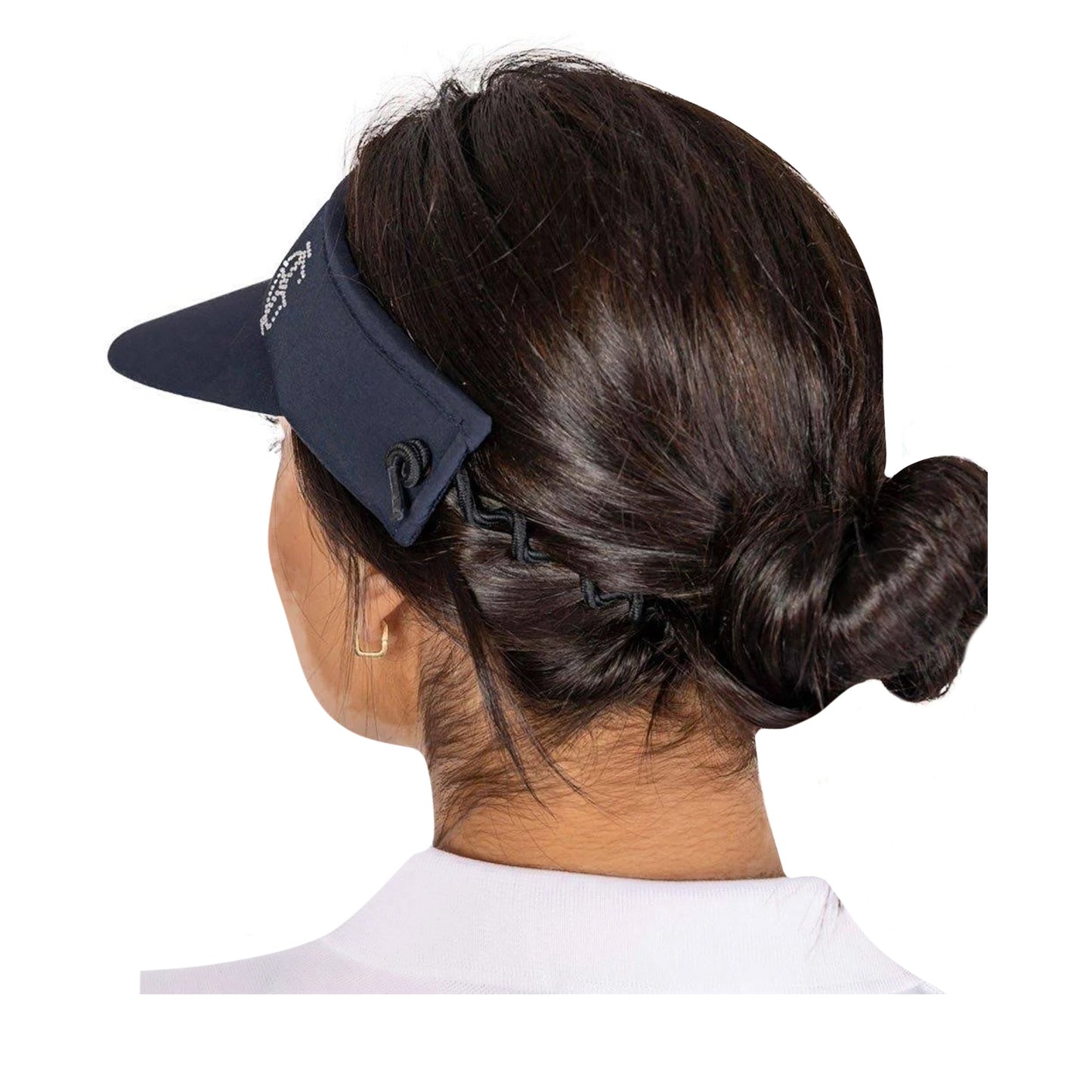 Navy - Lifestyle - Island Green Womens-Ladies Diamante Logo Golf Sun Visor