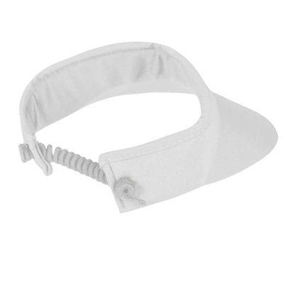 White - Back - Island Green Womens-Ladies Diamante Logo Golf Sun Visor