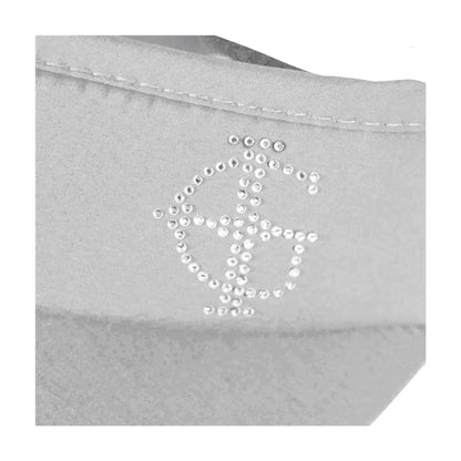 White - Lifestyle - Island Green Womens-Ladies Diamante Logo Golf Sun Visor