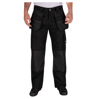 Black - Front - Lee Cooper Mens Holster Pocket Work Cargo Trousers