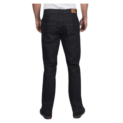 Black - Back - Lee Cooper Mens Denim Stretch Straight Leg Jeans