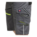 Grey-Black - Lifestyle - Lee Cooper Mens Stretch Reflective Multi Pocket Cargo Shorts