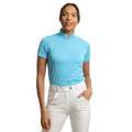 True Blue - Lifestyle - Island Green Womens-Ladies Mandarin Collar Polo Shirt