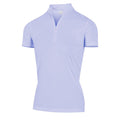 Purple - Front - Island Green Womens-Ladies Mandarin Collar Polo Shirt