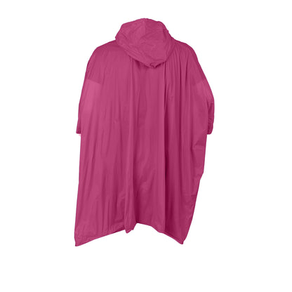 Fuchsia - Back - Splashmacs Unisex Lightweight Rain Poncho