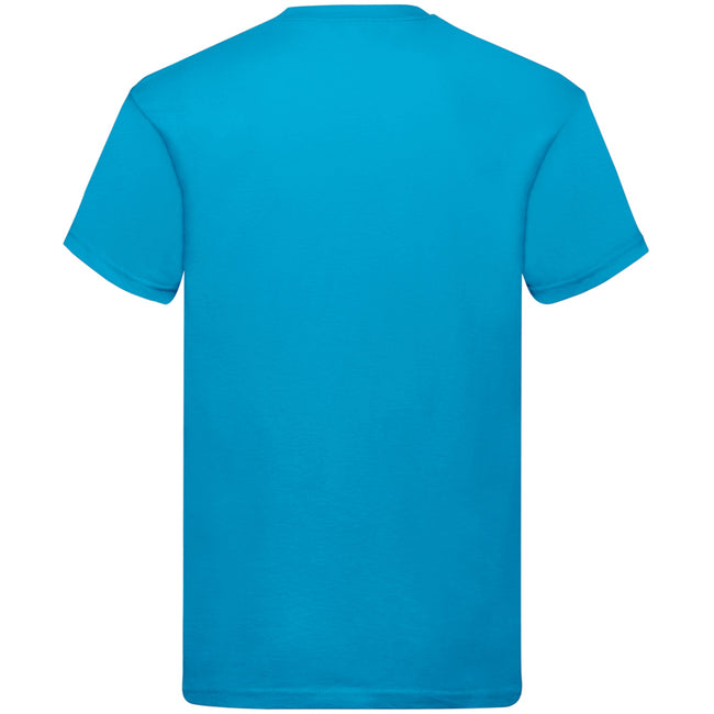 Azure Blue - Back - Fruit Of The Loom Mens Original Short Sleeve T-Shirt