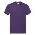 Purple - Front - Fruit Of The Loom Mens Original Short Sleeve T-Shirt