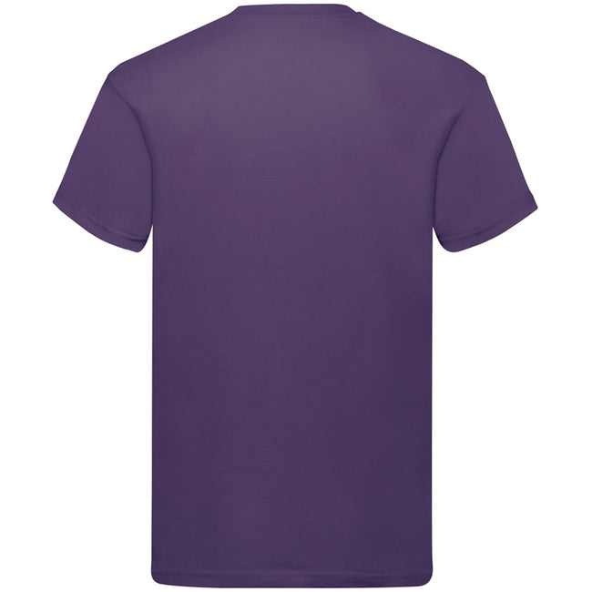 Purple - Back - Fruit Of The Loom Mens Original Short Sleeve T-Shirt