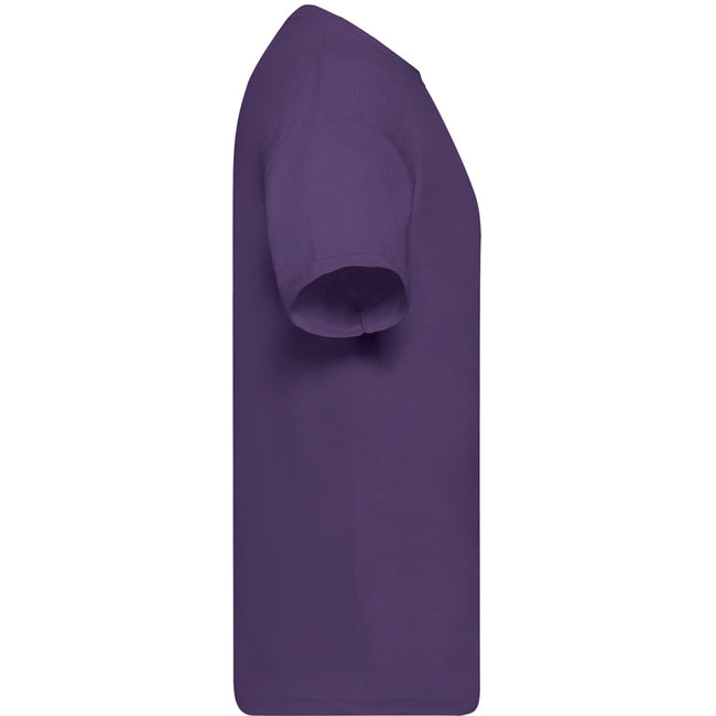Purple - Side - Fruit Of The Loom Mens Original Short Sleeve T-Shirt