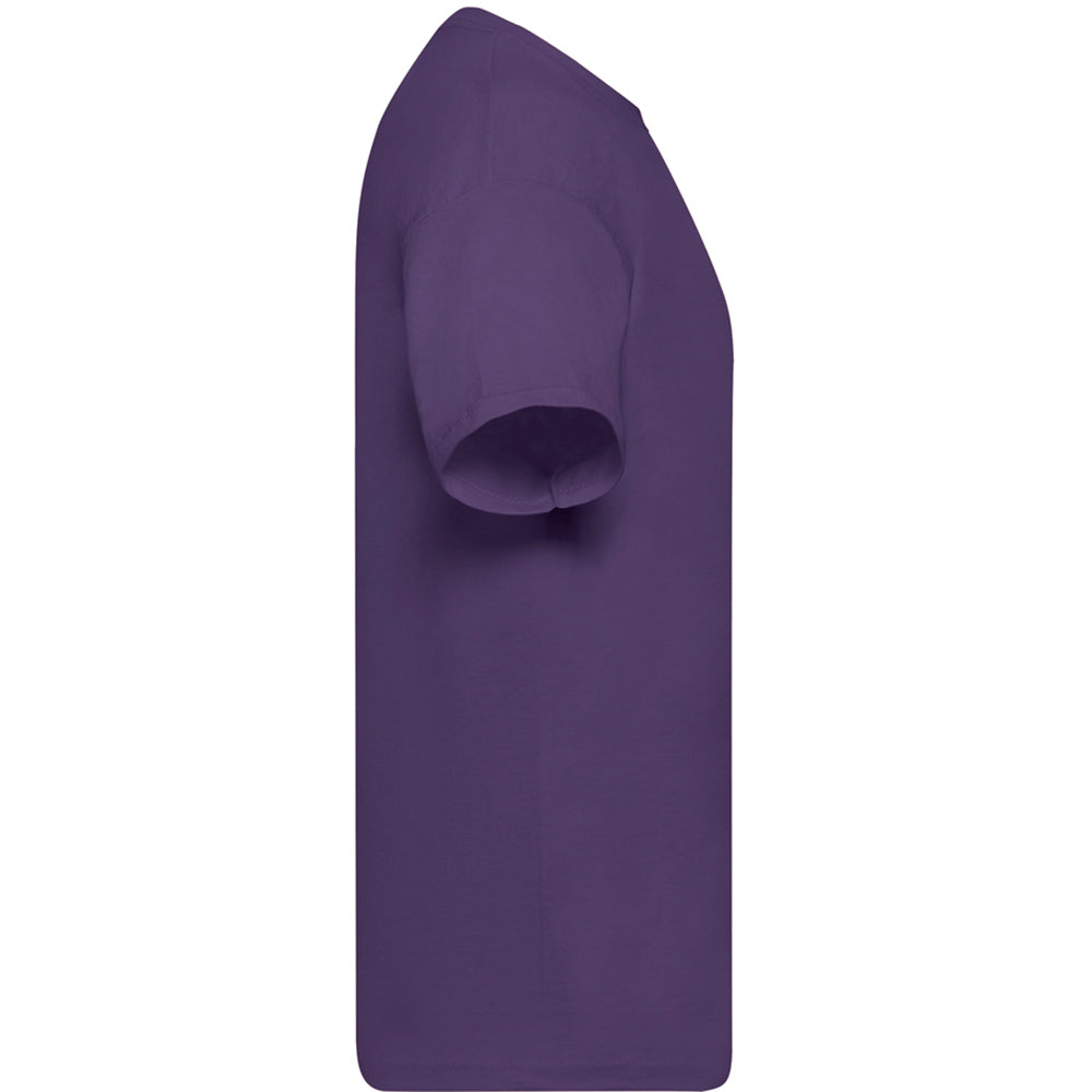 Purple - Side - Fruit Of The Loom Mens Original Short Sleeve T-Shirt