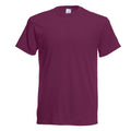 Burgundy - Front - Fruit Of The Loom Mens Original Short Sleeve T-Shirt