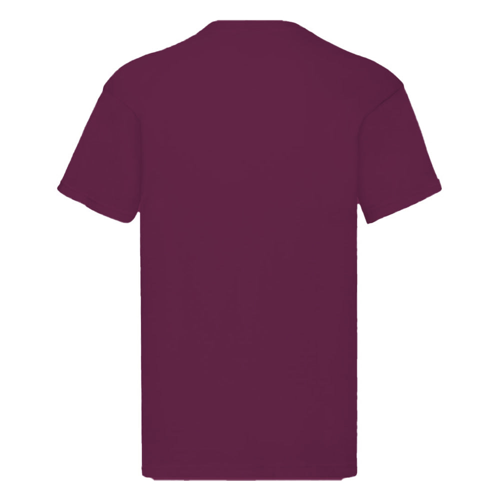 Burgundy - Back - Fruit Of The Loom Mens Original Short Sleeve T-Shirt