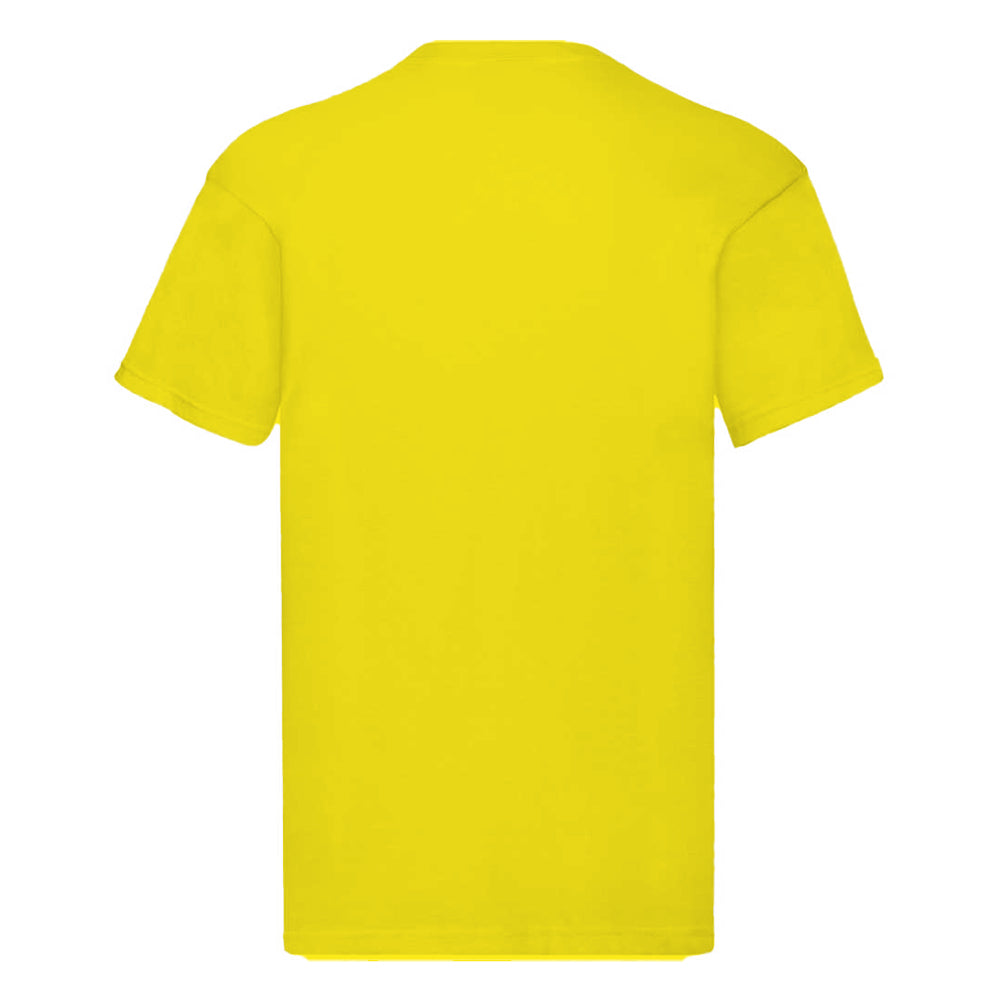 Yellow - Back - Fruit Of The Loom Mens Original Short Sleeve T-Shirt