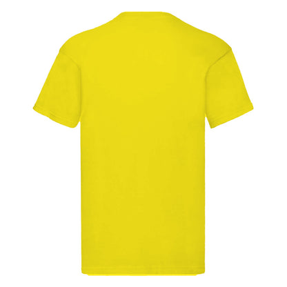 Yellow - Back - Fruit Of The Loom Mens Original Short Sleeve T-Shirt