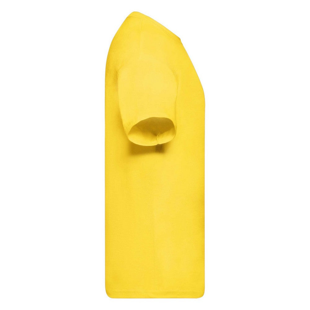 Yellow - Side - Fruit Of The Loom Mens Original Short Sleeve T-Shirt