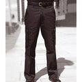 Black - Back - Warrior Mens Cargo Workwear Trousers