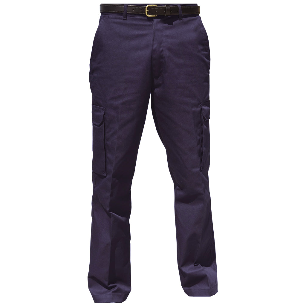 Harbour Navy - Front - Warrior Mens Cargo Workwear Trousers